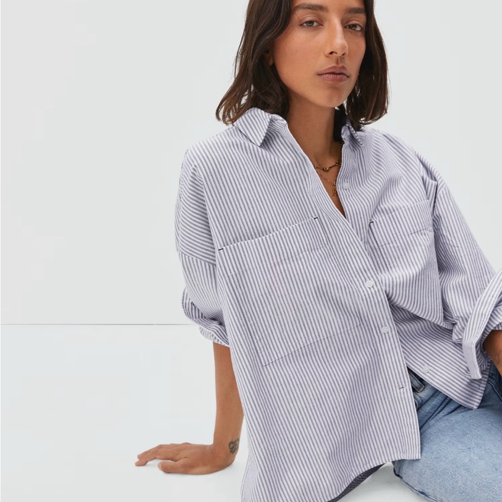 Striped Button-Up Shirt